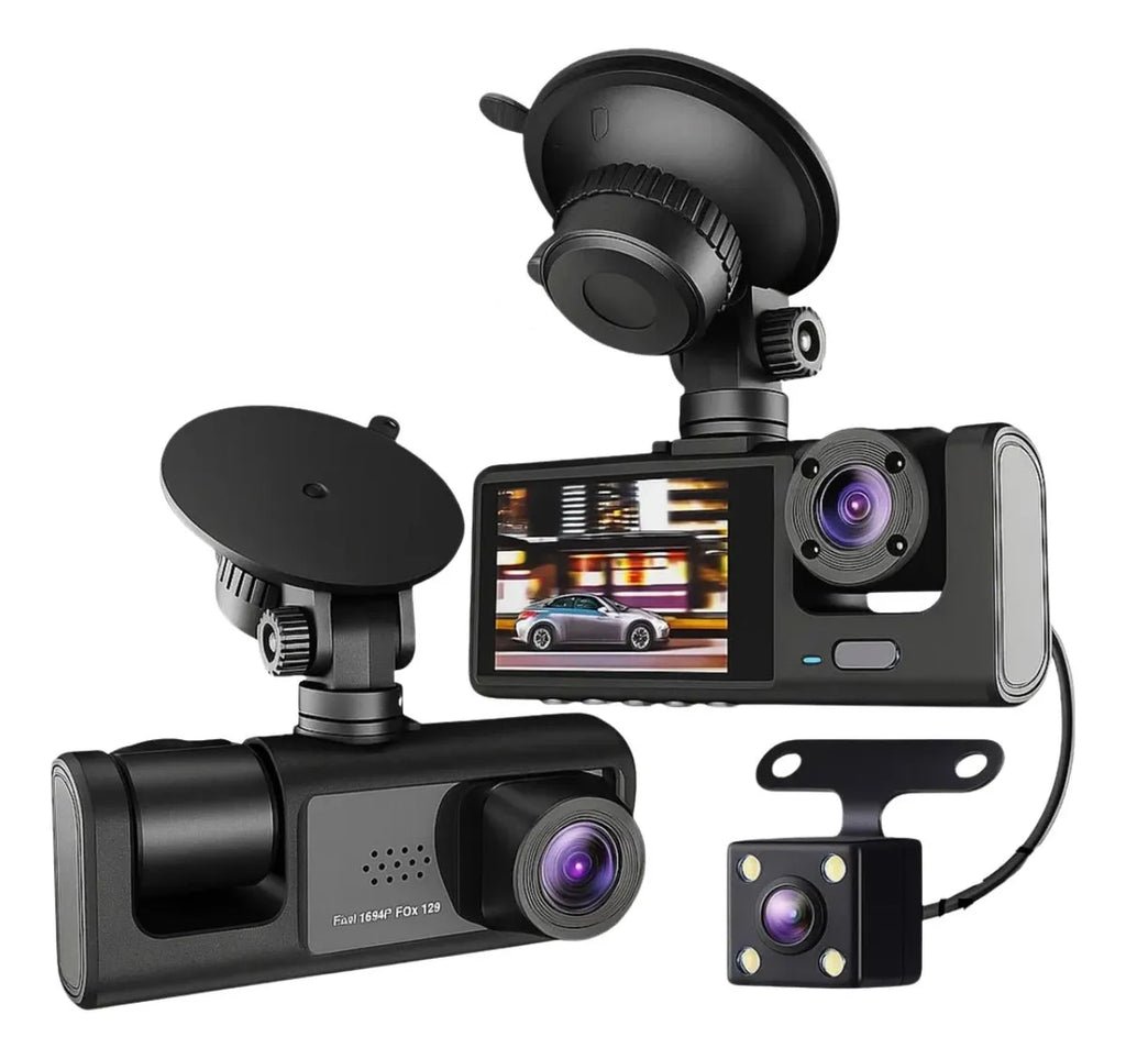 Câmera Veicular Automotiva 3 Em 1 Full Hd